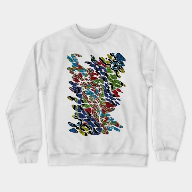 Aboriginal Art - Walking The Land Pattern Crewneck Sweatshirt by hogartharts